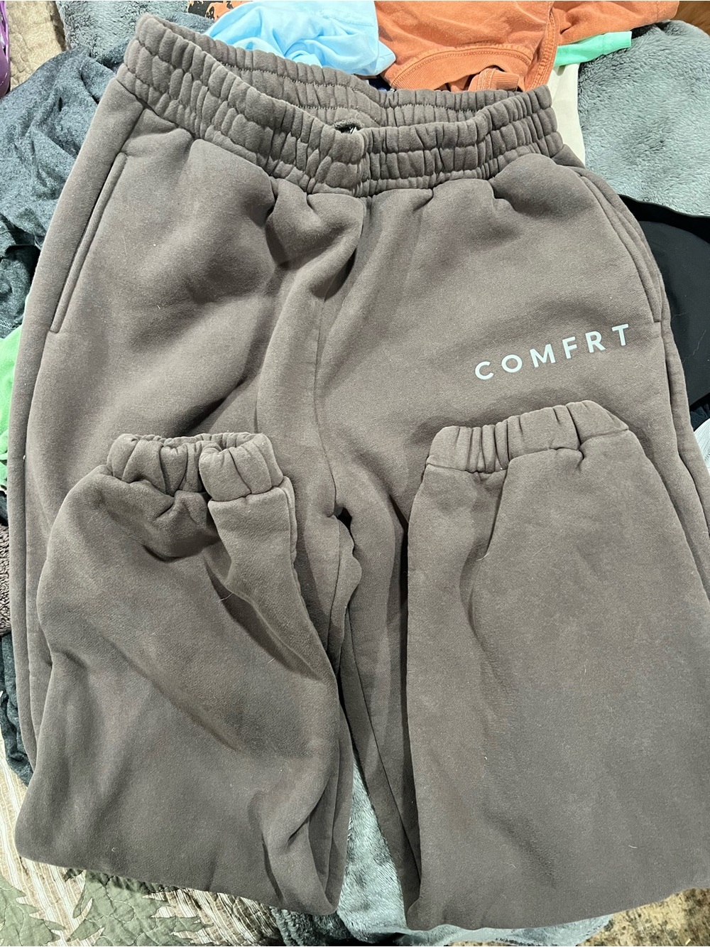 Brown/Grey Fleece Joggers